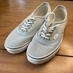 light turquoise low-rise vans
